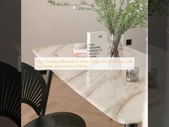 Azulejos de porcelana brancos para interiores com alta resistência química e baixa absorção de água em branco