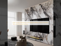 Alta resistência a arranhões e alta durabilidade de azulejos de porcelana interior com superfície polida