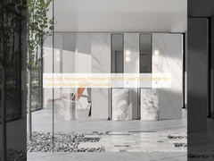 Azulejo de porcelana com alta resistência ao escorregamento, com aspeto de cimento, adequado para substratos de placa cimentícia