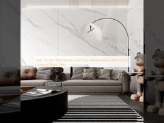 Alta resistência a arranhões e fácil manutenção com azulejos cerâmicos para pisos interiores