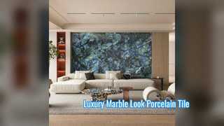 Azulejo de porcelana luxuoso com aparência de mármore para interiores modernos