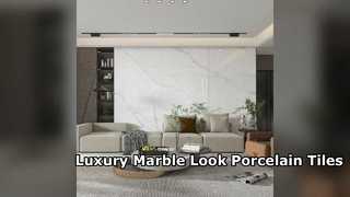 Azulejo de porcelana luxuoso com aspecto de mármore para espaços modernos