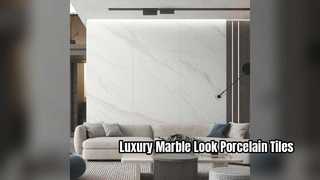 Azulejo de porcelana com aparência de mármore durável para interiores luxuosos