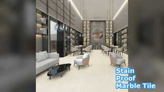 Azulejo com aparência de mármore: resistente a manchas e fácil limpeza