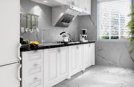 Telhas de assoalho de mármore artificiais da cozinha do efeito 24&quot; X 24&quot; tamanho branco luxuoso da cor 600x600mm de Carrara do tamanho