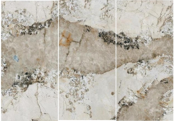 A telha da laje de Pandora White Brown Colour Marble lustrou telhas de assoalho do granito