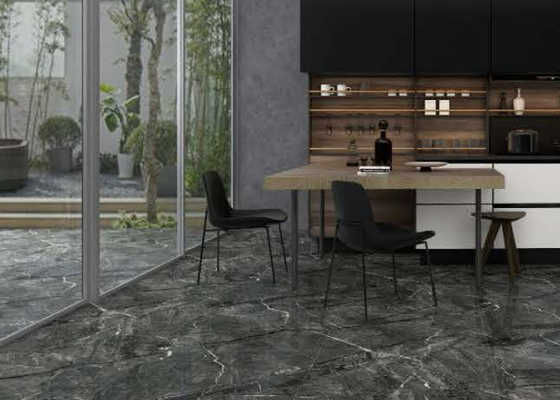 Absorção de água 0,5 % Resistência a arranhões de azulejos de porcelana de interior cinza profundo