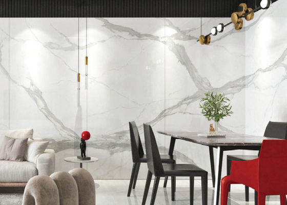 1200*2800mm azulejos de porcelana de interior branco e durável com absorção de água 0,5%
