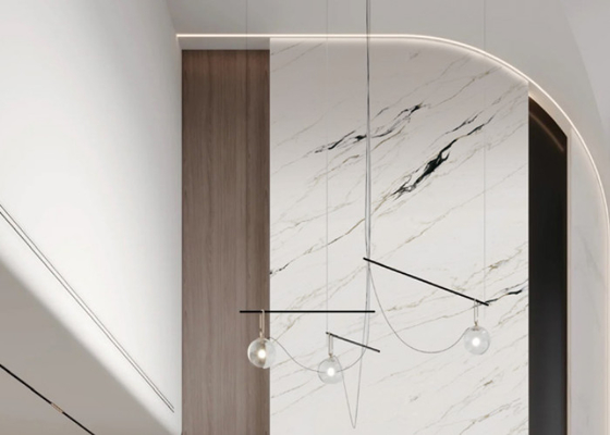 3 Modelo de azulejos de pedra de porcelana para interiores com acabamento polido