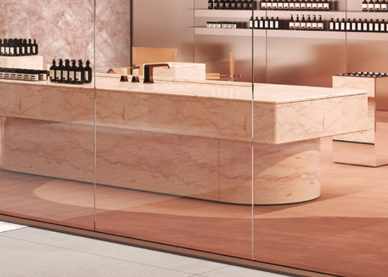 Elegante parede de porcelana de 6 mm para decoração de sala de estar