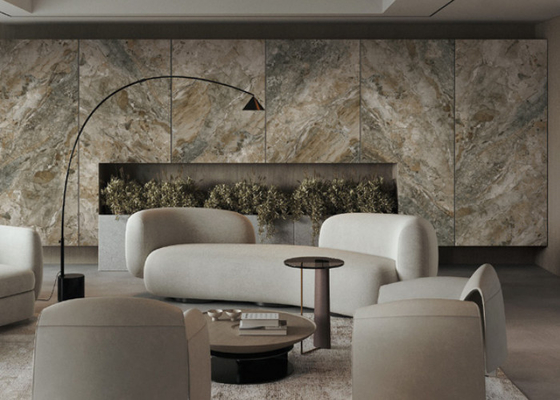 Fácil manutenção e resistente a manchas azulejos de porcelana interior 1200 * 2800mm