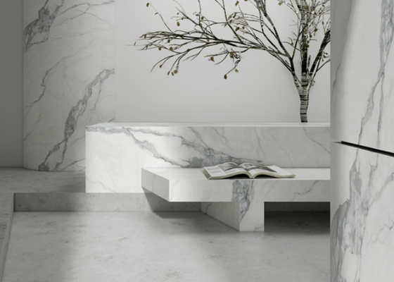12mm Resistente a arranhões azulejos de porcelana branca de fácil manutenção 6 Design de padrão