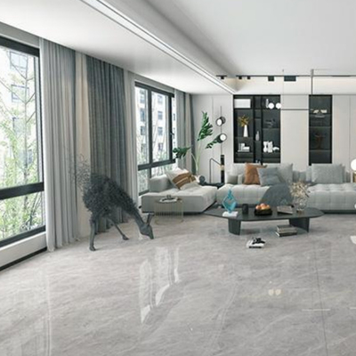 Quatro azulejos de porcelana cinza com padrão < 0,5% de absorção de água para espaços interiores elegantes