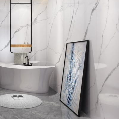 Painéis de azulejos de porcelana de acabamento polido para decoração de parede de clubes