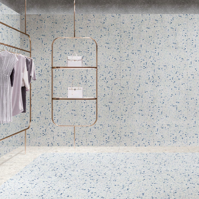 Peças de porcelana de interior de padrão aleatório em acabamento de massa para pisos duráveis e intemporais