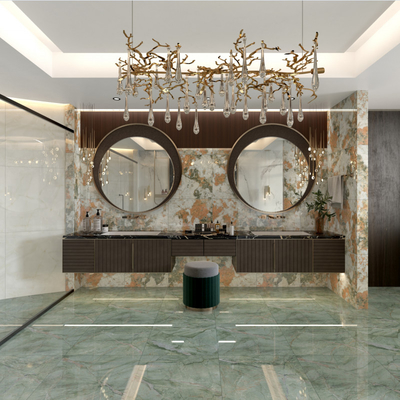 Limpeza fácil de azulejos de porcelana de interior com resistência a manchas e absorção de água de 0,5%