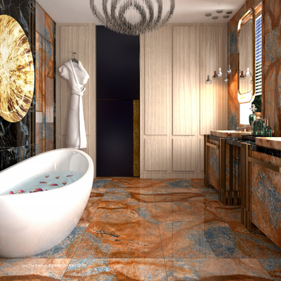 Atualize o seu design de interiores com interior de porcelana de parede de laje em acabamento de Matt