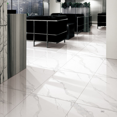Finitura interior polida de parede de porcelana 12 mm de espessura para espaços de vida modernos
