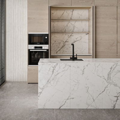 Azulejo de porcelana com efeito mármore de alta variação em padrão aleatório de 1600x3200mm