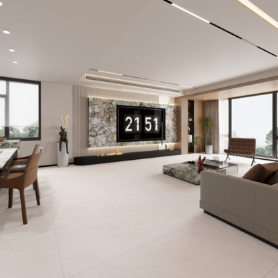 Matt Finish e Interior Porcelana Slab de Parede com Taxa de Absorção 0,1%