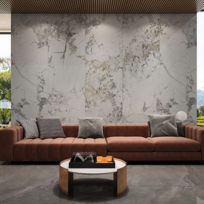 9mm Thickness 800x2600mm White Marble Design Indoor Porcelain Tiles for Elegant Floors