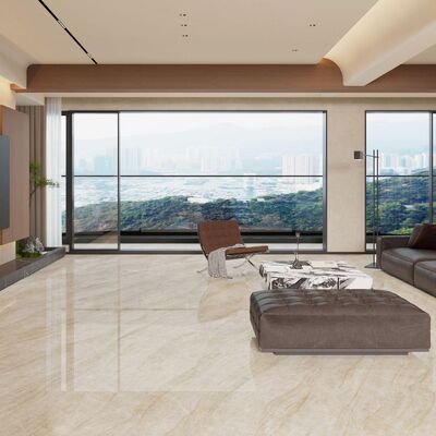 Moderno estilo Beige Marble Look porcelana telha com menos de 0,2% taxa de absorção e resistência ao gelo para áreas de alto tráfego