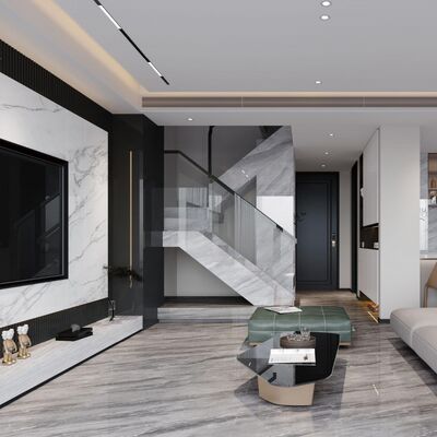 Telas de cimento de porcelana polida adequadas para cozinhas que oferecem desempenho duradouro e aparência elegante para espaços interiores