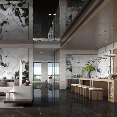 Azulejo de Porcelana Durável e Fácil de Limpar com Aparência de Mármore, Ardósia de Parede de Porcelana Combinando Durabilidade e Elegância Estética de Mármore