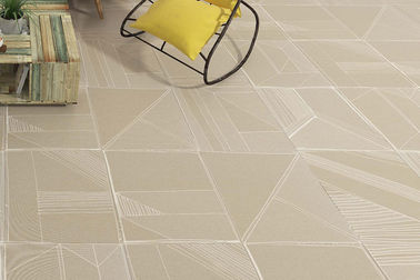 O tapete do banheiro da decoração do Inkjet telha 24 x 24 x 0,4 polegadas de telha irregular do teste padrão da cor bege do certificado do CE