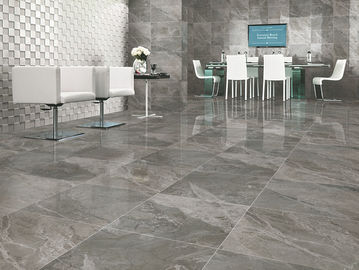 Da resistência forte dos abrasivos da porcelana da sala de visitas telha moderna tamanho cinzento lustrado da cor 600x600mm