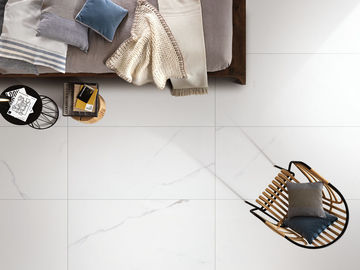 Telha de assoalho elegante do olhar do mármore do teste padrão, azulejo vitrificado engobo