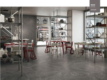 Telha de assoalho fina da cor preta antiderrapante nova da porcelana do estilo 600*600 Mordern para a barra e a sala de jantar