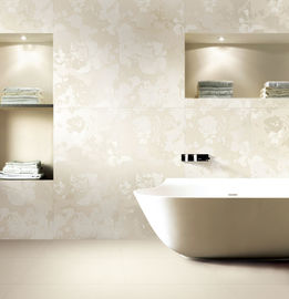 Laje lustrada 600x1200mm bege da porcelana da sala de visitas