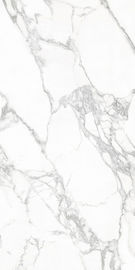 Telha de assoalho vitrificada lustrada completa da porcelana da sala de visitas das telhas de assoalho da porcelana do olhar de mármore branco de carrara do projeto de Itália