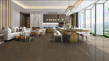 Telhas da porcelana da telha da laje de Matte Finish Dack Brown 1200x2400mm Silm da fábrica de China grandes