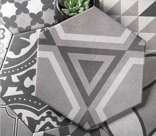 8' branco e preto do hexágono telha moderna Matte Finished da porcelana de X9.2