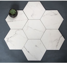Hexágono 8.8mm internos exteriores 8' telha da porcelana do mármore de X9.2